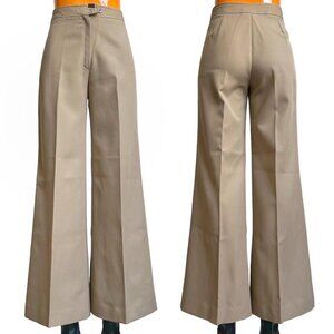 70s vintage highwaisted flare trousers St Michael tan beige hippy boho pants.